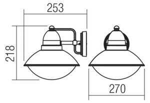 Redo 9095 - Zunanja stenska svetilka DANUBIA 1xE27/42W/230V IP44