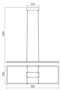 Redo 01-1645 - LED Lestenec na vrvici KLEE 1xLED/48W/230V