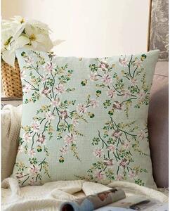 Zelena prevleka za vzglavnik iz mešanice bombaža Minimalist Cushion Covers Bloom, 55 x 55 cm