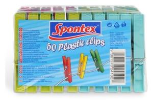 Spontex Plastični žebljički za oblačila, 50 kosov