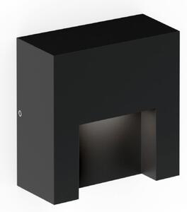 Wever & Ducré Lighting WEVER DUCRÉ LED-stenna svetilka za zunanjo uporabo Reto 0,8, črna mat, zatemnjen, Črna, Aluminij, Sodobni, Stenska vtičnica spodaj