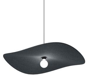 Wever & Ducré Lighting WEVER DUCRÉ viseča svetilka Wave Soft 3.0 iz filca, antracitna, 100 cm, zatemnjen, Črna, Dnevna soba / jedilnica, Tkanine / tekstil, Sodobni