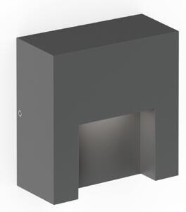Wever & Ducré Lighting WEVER DUCRÉ LED-stenna svetilka za zunanjo uporabo Reto 0,8, antracit, zatemnjen, Črna, Aluminij, Sodobni, Stenska vtičnica spodaj