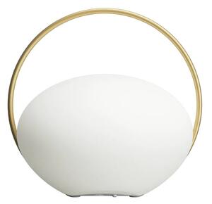 Bela LED zatemnitvena namizna svetilka (višina 19 cm) Orbit – UMAGE