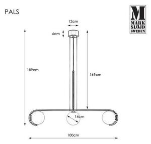 Markslöjd 107828 - Lestenec na vrvici PALS 3xG9/20W/230V