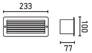 FARO 71480 - Zunanja stenska svetilka ESCA 1xE27/40W/100-240V IP44