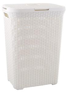 Svetlo kremno bel koš za perilo Curver Hamper, 60 l