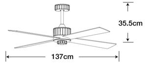 Lucci air 213170 - LED Stropni ventilator NEWPORT črna + Daljinski upravljalnik