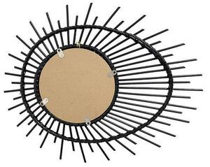 STENSKO OGLEDALO, 58/47/2 cm les, steklo, leseni material