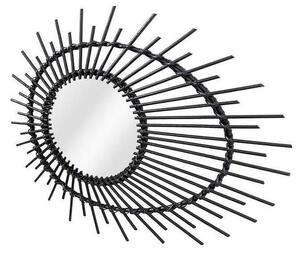 STENSKO OGLEDALO, 58/47/2 cm les, steklo, leseni material