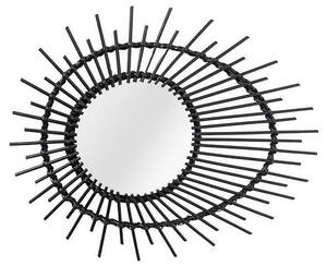 STENSKO OGLEDALO, 58/47/2 cm les, steklo, leseni material