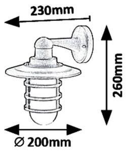 Rabalux 7677 - Zunanja stenska svetilka DARRINGTON 1xE27/20W/230V IP44