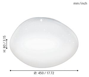 Eglo 98227 - LED Zatemnitvena stropna svetilka SILERAS-A LED/24W/230V + Daljinski upravljalnik