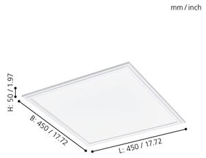 Eglo 98297 - LED Zatemnitveni panel SALOBRENA-A LED/20W/230V + Daljinski upravljalnik