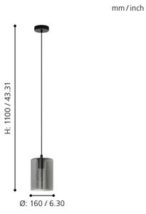 Eglo 98585 - Lestenec na vrvici CADAQUES 1xE27/40W/230V