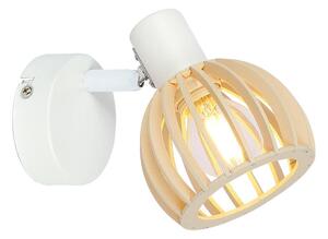 Bela/naravna stenska svetilka ø 10 cm Atarri – Candellux Lighting