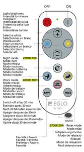 Eglo 98292 - LED Zatemnitvena stropna svetilka FUEVA-A LED/14W/230V + Daljinski upravljalnik