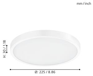 Eglo 98292 - LED Zatemnitvena stropna svetilka FUEVA-A LED/14W/230V + Daljinski upravljalnik