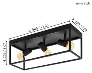 Eglo 98333 - Stropna svetilka SILENTINA 3xE27/40W/230V