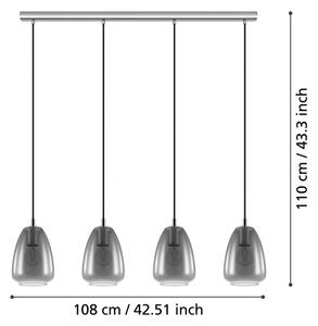 Eglo 98616 - Lestenec na vrvici ALOBRASE 4xE27/40W/230V