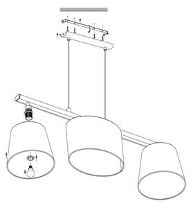 Eglo 98587 - Lestenec na vrvici ALMEIDA 3xE14/25W/230V