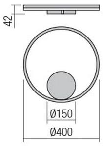 Redo 01-1701 - LED Stenska svetilka ORBIT LED/28W/230V bron