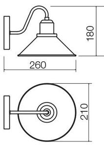 Redo 02-934 - Stenska svetilka VERNER 1xE27/42W/230V