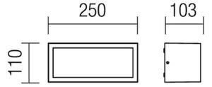 Redo 9898 - Zunanja stenska svetilka BRICK 1xE27/23W/230V IP54 siva