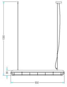 Lestenec na vrvici KJELD 3xE14/60W/230V