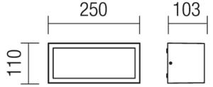 Redo 9897 - Zunanja stenska svetilka BRICK 1xE27/23W/230V IP54 rjava