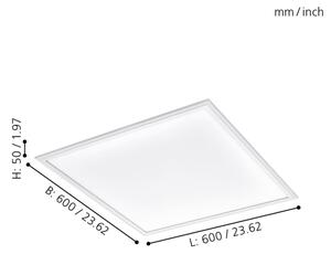 Eglo 98203 - LED Zatemnitveni panel SALOBRENA-A LED/30W/230V + Daljinski upravljalnik