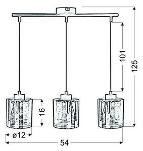 Lestenec na vrvici COX 3xE27/60W/230V