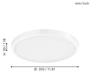 Eglo 98293 - LED Zatemnitvena stropna svetilka FUEVA-A LED/20W/230V + Daljinski upravljalnik