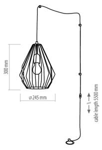 Lestenec za vtičnico BRYLANT 1xE27/60W/230V