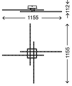 Briloner 3254-042 - LED Zatemnitvena stropna svetilka TEMPALTE 4xLED/11W/230V