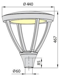 LED Zunanja svetilka PARK PLUS LED/45W/230V 4000K