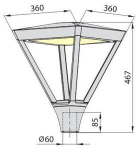 LED Zunanja svetilka PARK PLUS LED/45W/230V 4000K