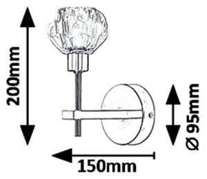Rabalux 5394 - Stenska svetilka KASSIA 1xG9/5W/230V