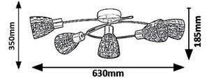 Rabalux 6929 - Nadgradni lestenec STACY 5xE14/40W/230V