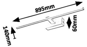 Rabalux 1464 - LED Kopalniška luč za osvetlitev ogledala ALBINA LED/18W/230V IP23