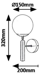 Rabalux 5351 - Stenska svetilka DIVINA 1xE14/9W/230V
