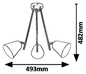 Rabalux 5376 - Lestenec na drogu ALDER 3xE14/40W/230V