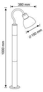 Zunanja svetilka ARNE 1xE27/10W/230V IP44 100 cm