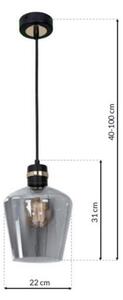 Lestenec na vrvici RICHMOND 1xE27/60W/230V