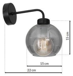 Stenska svetilka SOFIA 1xE27/60W/230V črna