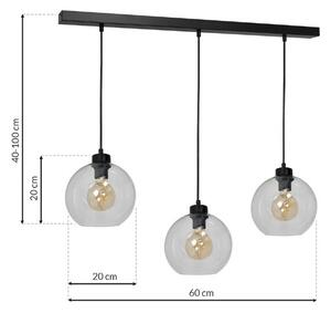 Lestenec na vrvici SOFIA 3xE27/60W/230V prozoren