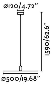 FARO 68145 - Lestenec na vrvici PLAT 1xE27/60W/230V