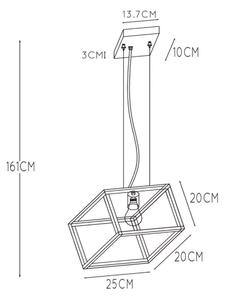 Lucide 00425/01/30 - Lestenec na vrvici FABIAN 1xE27/40W/230V