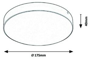 Rabalux - LED Stropna svetilka LED/18W/230V 3000-6000K IP44 črna