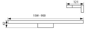 Kanlux 26685 - LED Kopalniška svetilka za ogledalo ASTEN LED/15W/230V IP44